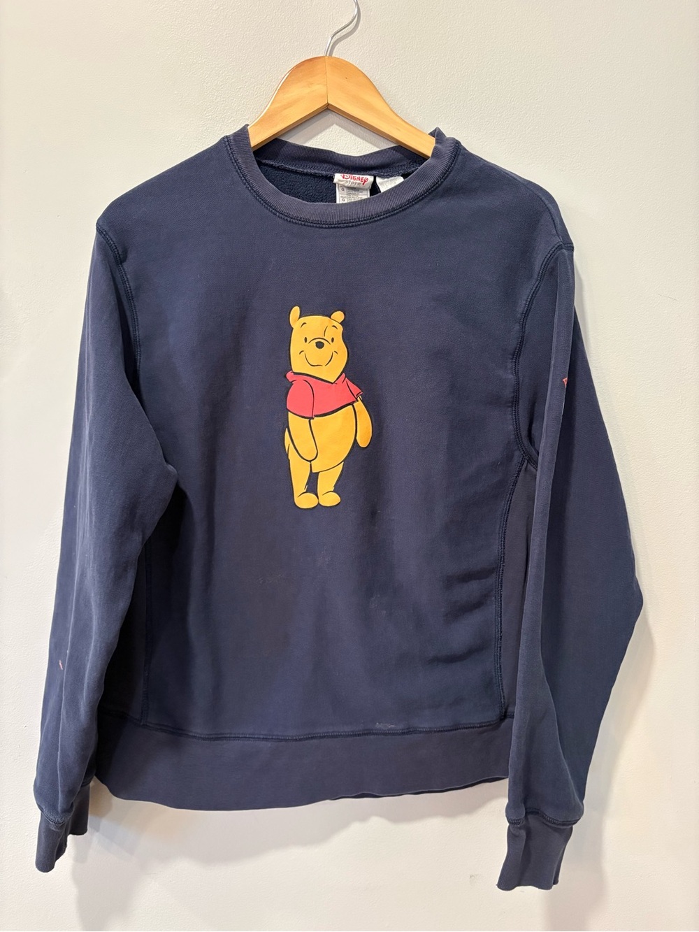 Disney Navy Logo Tag Crewneck Sweatshirt